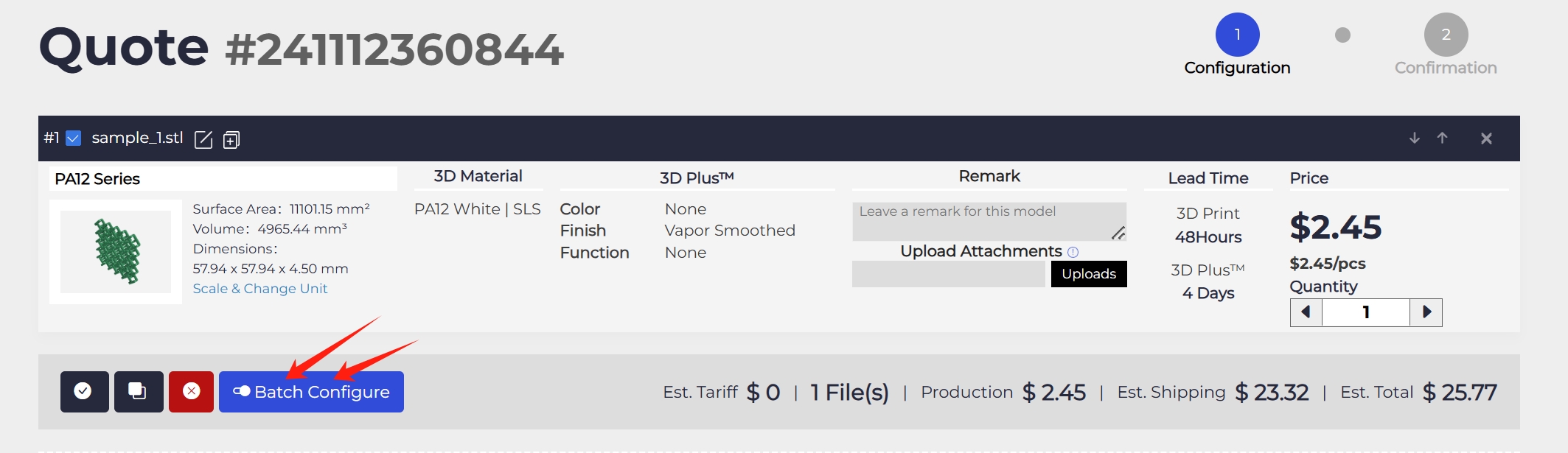 3dspro_squote Benutzerhandbuch_Batch-Konfiguration